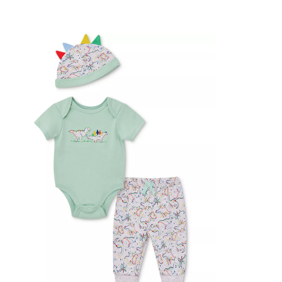 Little Me 3 Piece set Bodysuit, Hat, Pants, 24 Mo Dino NWT - Picture 1 of 8